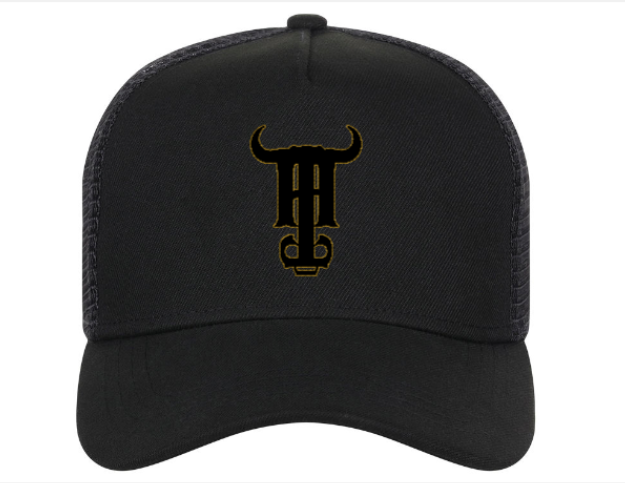 PREORDER- Black & Gold Trucker Hat